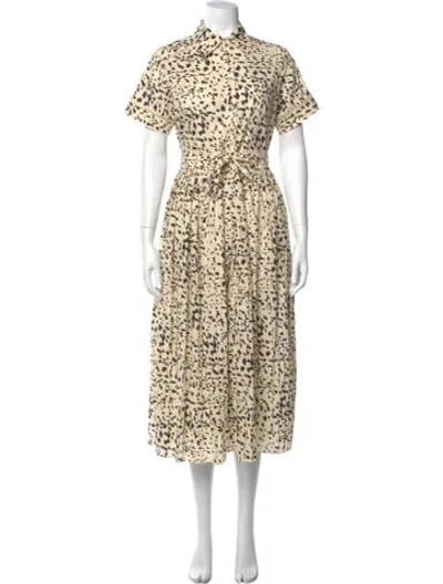 Pre-owned Hunter Animal Print Long Dress In Neutral