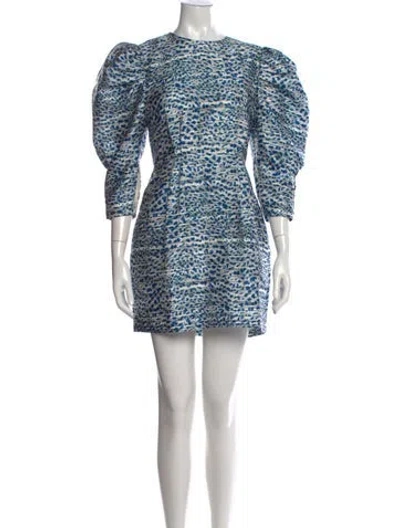Pre-owned Hunter Animal Print Mini Dress In Green
