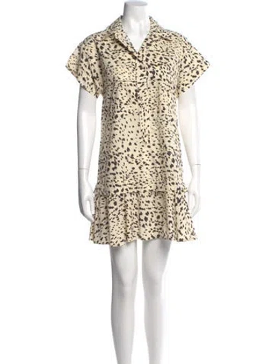Pre-owned Hunter Animal Print Mini Dress In Neutral