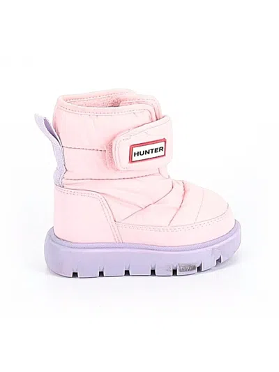 Pre-owned Hunter Kids' Ankle Boots In Pink