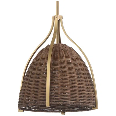 Hunter Arcelia Alturas Gold And Sable 1 Light Medium Pendant In Multi