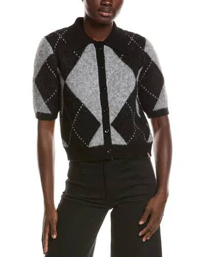 HUNTER HUNTER ARGYLE WOOL-BLEND CARDIGAN