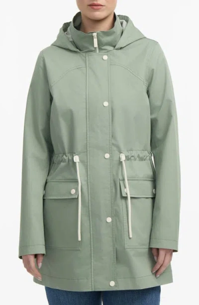 Hunter Ariel Water Repellent Cotton Canvas Jacket In Herb Sage