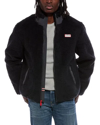 Hunter Arthur Sherpa Jacket In Navy