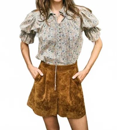 Hunter Ashton Banded Waist Short In Nutmeg In Brown