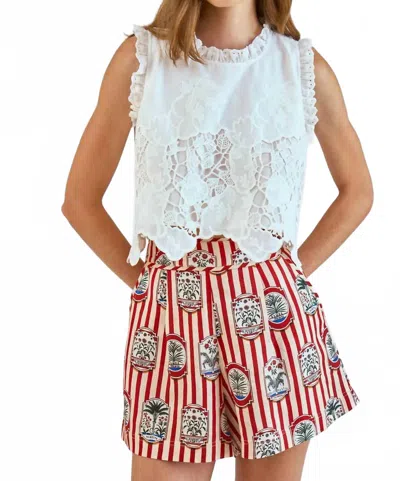 Hunter Ashton Pleated Shorts In Mallet Club In Multi