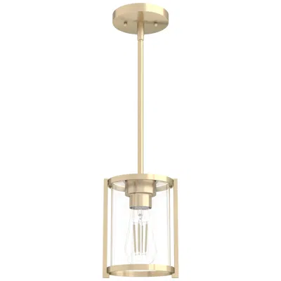 Hunter Astwood 6" Wide Alturas Gold Metal Mini Pendant In Brown