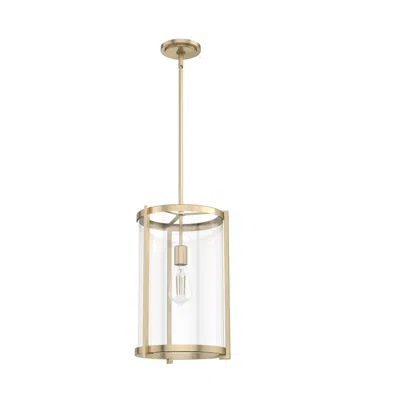 Hunter Astwood Alturas Gold With Clear Glass 1 Light Pendant Light Fixture