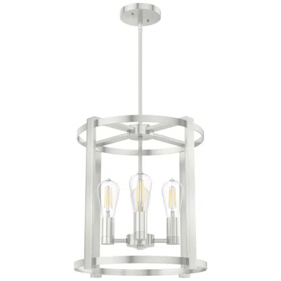 Hunter Astwood Brushed Nickel With Clear Glass 4 Light Chandelier Light