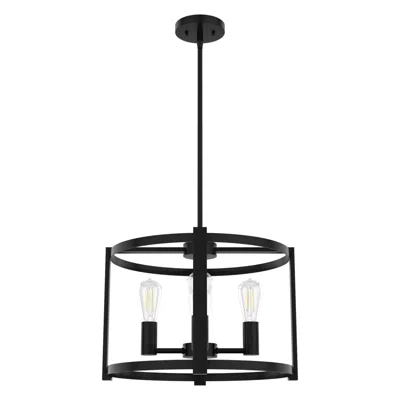 Hunter Astwood Matte Black 4 Light Chandelier Ceiling Light Fixture