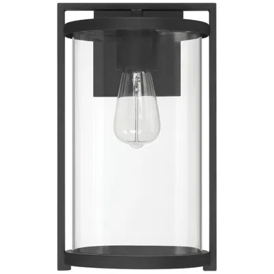 Hunter Astwood Matte Black Weathermax 1 Light Medium 14 Inch Wall Light