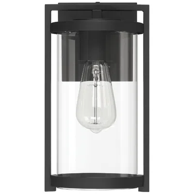Hunter Astwood Matte Black Weathermax 1 Light Small 12 Inch Wall Light