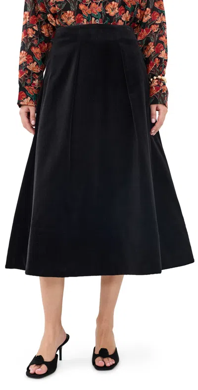 Hunter Atlyn Velvet Skirt Velvet Onyx In Black