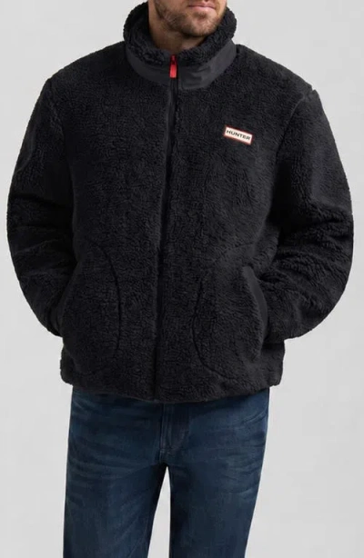 Hunter Aurthur Faux Shearling Jacket In Black