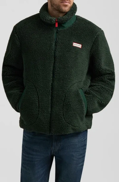 Hunter Aurthur Faux Shearling Jacket In Green