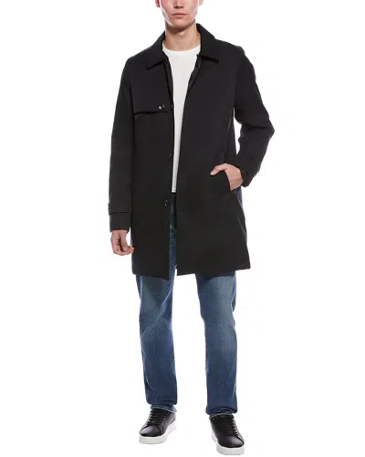 Hunter Austin Twill Trench Coat In Black