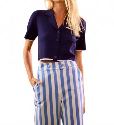 Hunter Banff Sweater Top In Navy In Blue