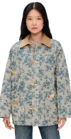 Hunter Barn Jacket Cornflower Toile In Green