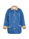Hunter Barn Toggle Corduroy Jacket In Blue