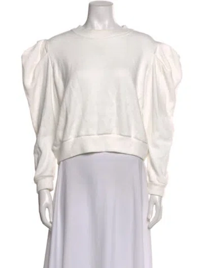 Pre-owned Hunter Bateau Neckline Sweater In White