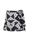 Hunter Bay Skirt In Quilted Gingham In Multi