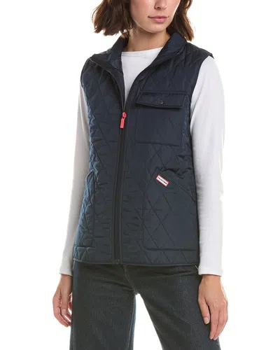 Hunter Becky Quilted Vest In Blue