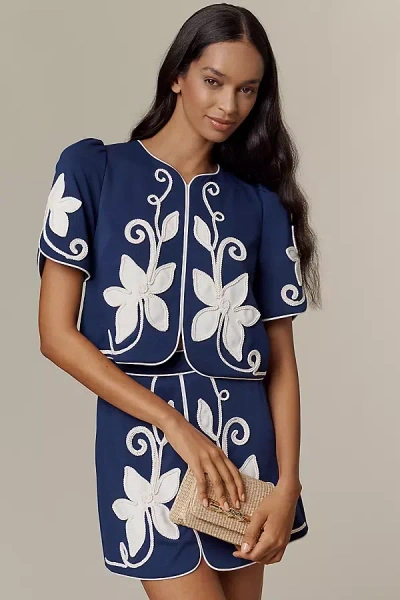 Hunter Beeson Short-sleeve Top In Blue