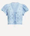 Hunter Bardot Top In Windsurfer In Blue