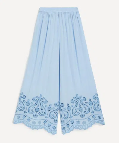 Hunter Bell Women's Heron Eyelet Trousers In Blue