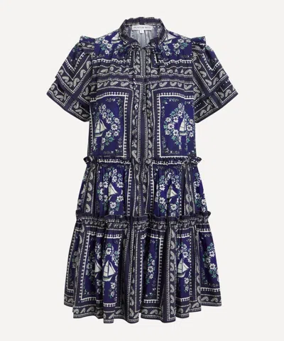 Hunter Bell Women's Merritt Bon Voyage Swing Mini Dress In Blue