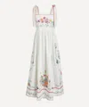 Hunter Stefy Dress Multi Embroidery In White
