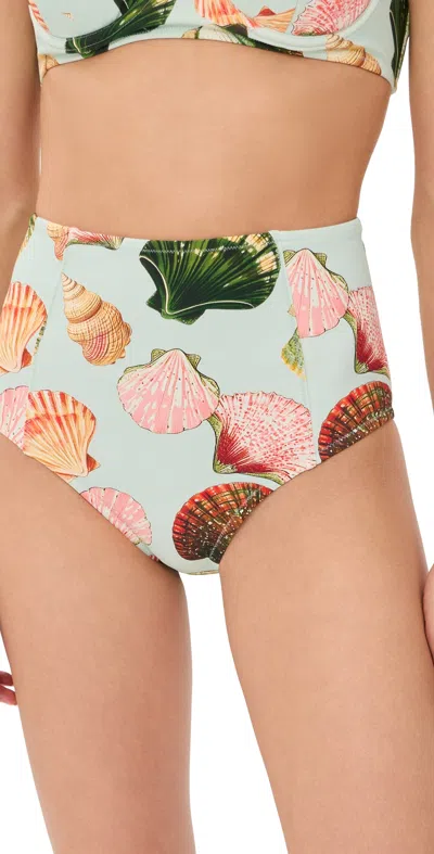 Hunter Bermuda Bikini Bottoms Somers Shell Mint In Blue