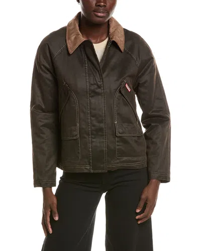 Hunter Bex Washed Wax Hunting Jacket In Brown