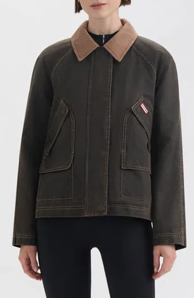 Hunter Bex Washed Wax Hunting Jacket In Coffee