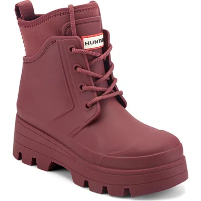 Hunter Biancia Rain Boot In Dark Red 600