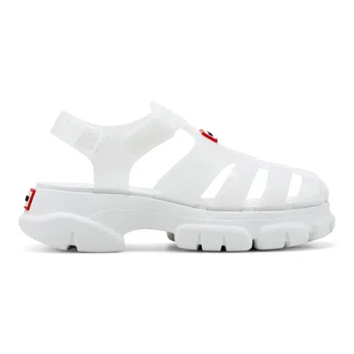 Hunter Big Kids Belize Casual Closed Toe Strappy Sandals 4 White Translucent