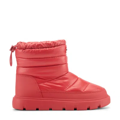 Hunter Big Kids Cuddle Lug Sole Insulated Waterproof Snow Booties 13c Medium Red Nylon