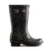 Hunter Big Kids Original Giant Glitter Rain Boots 5 Black