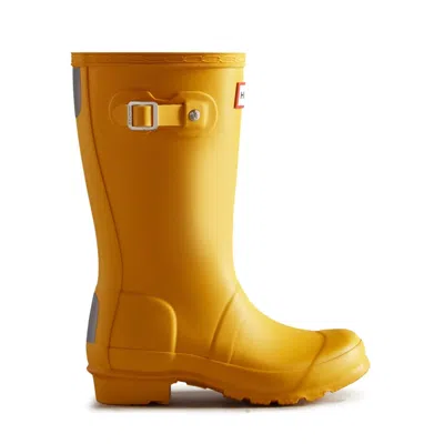 Hunter Big Kids Original Rain Boots 4 Yellow