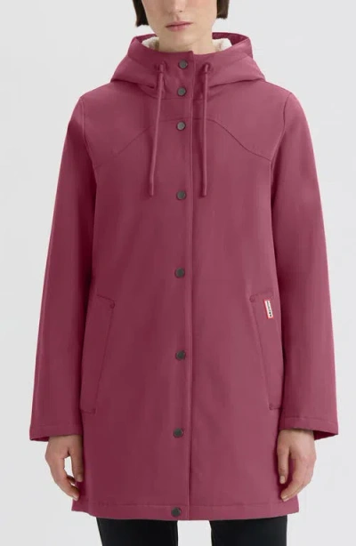 Hunter Billie Hooded Raincoat In Pink
