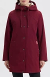 Hunter Billy Hooded Raincoat In Burgundy