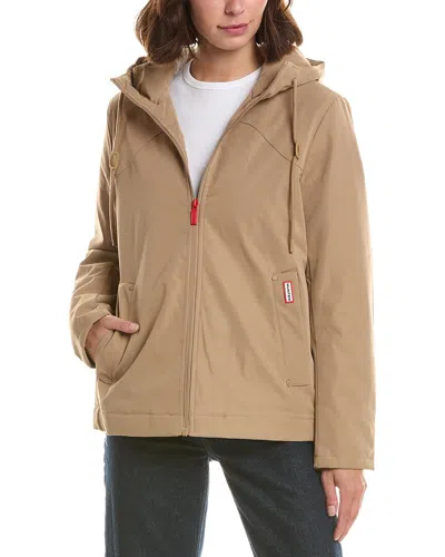 Hunter Blake Short Padded Rain Jacket In Brown