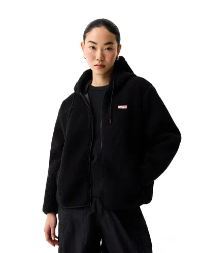 Hunter Bonelle Womens Borg Fleece Jacket In Black