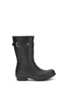 Hunter 25mm Logo-patch Knee-high Rain Boots In Black