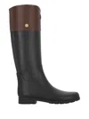Hunter Stivali Refined Riding Tall Wellington Brown Bolt In Black