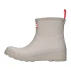 Hunter Play Short Faux Shearling Lined Waterproof Rain Boot In Grigio Metallici E Grigi