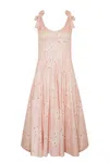 HUNTER BRADEN DRESS IN ABSTRACT CORAL