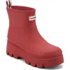 Hunter Briana Rain Bootie In Medium Red 610