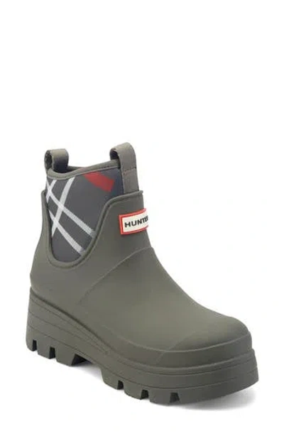 Hunter Brookey Waterproof Rain Bootie In Gray