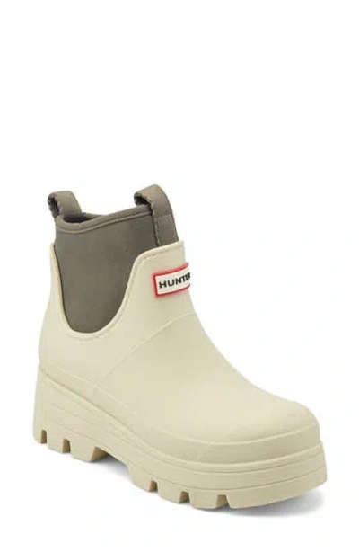 Hunter Brookey Waterproof Rain Bootie In Medium Gray 030